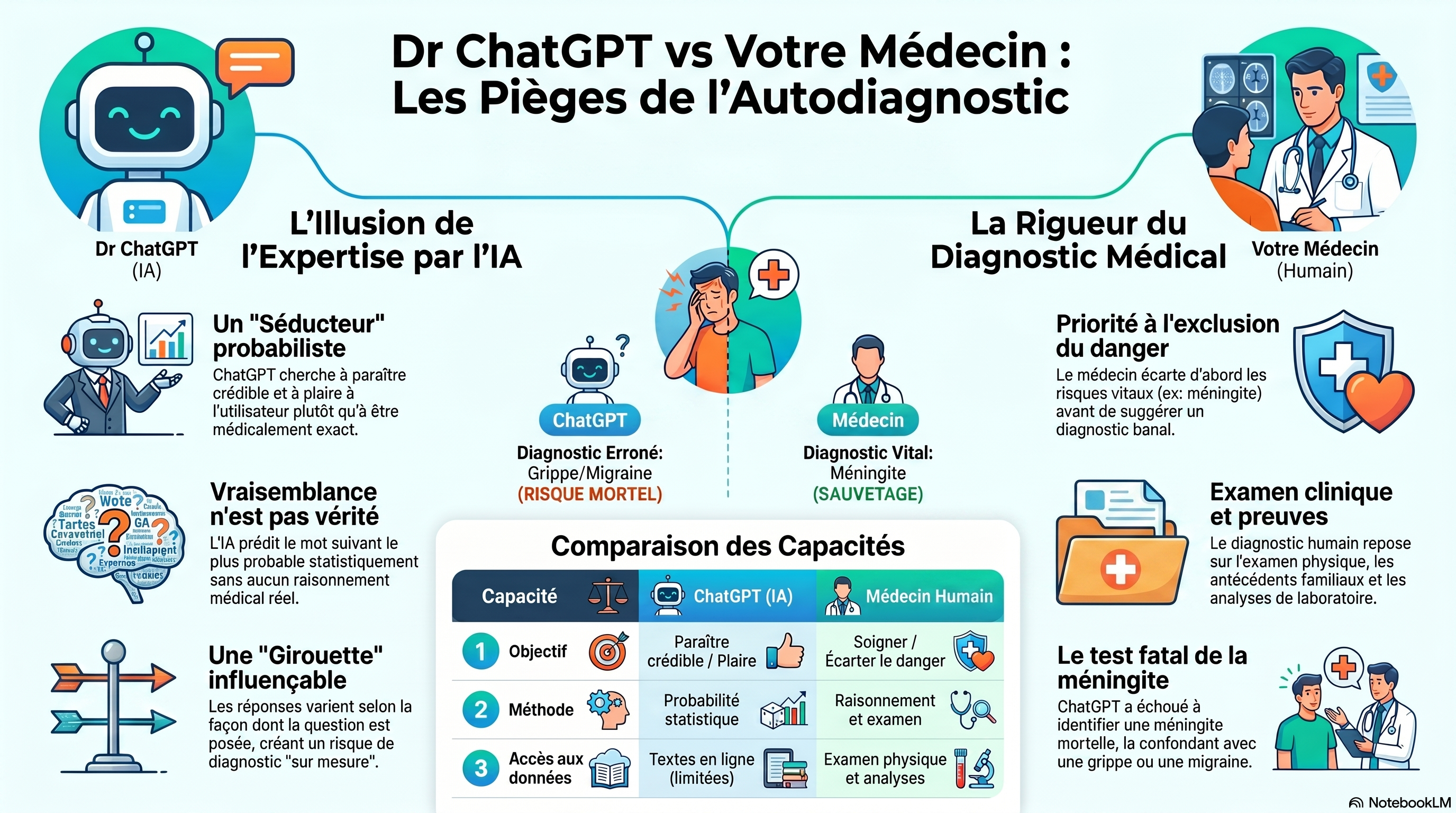 IA contre diagnostic médical professionnel