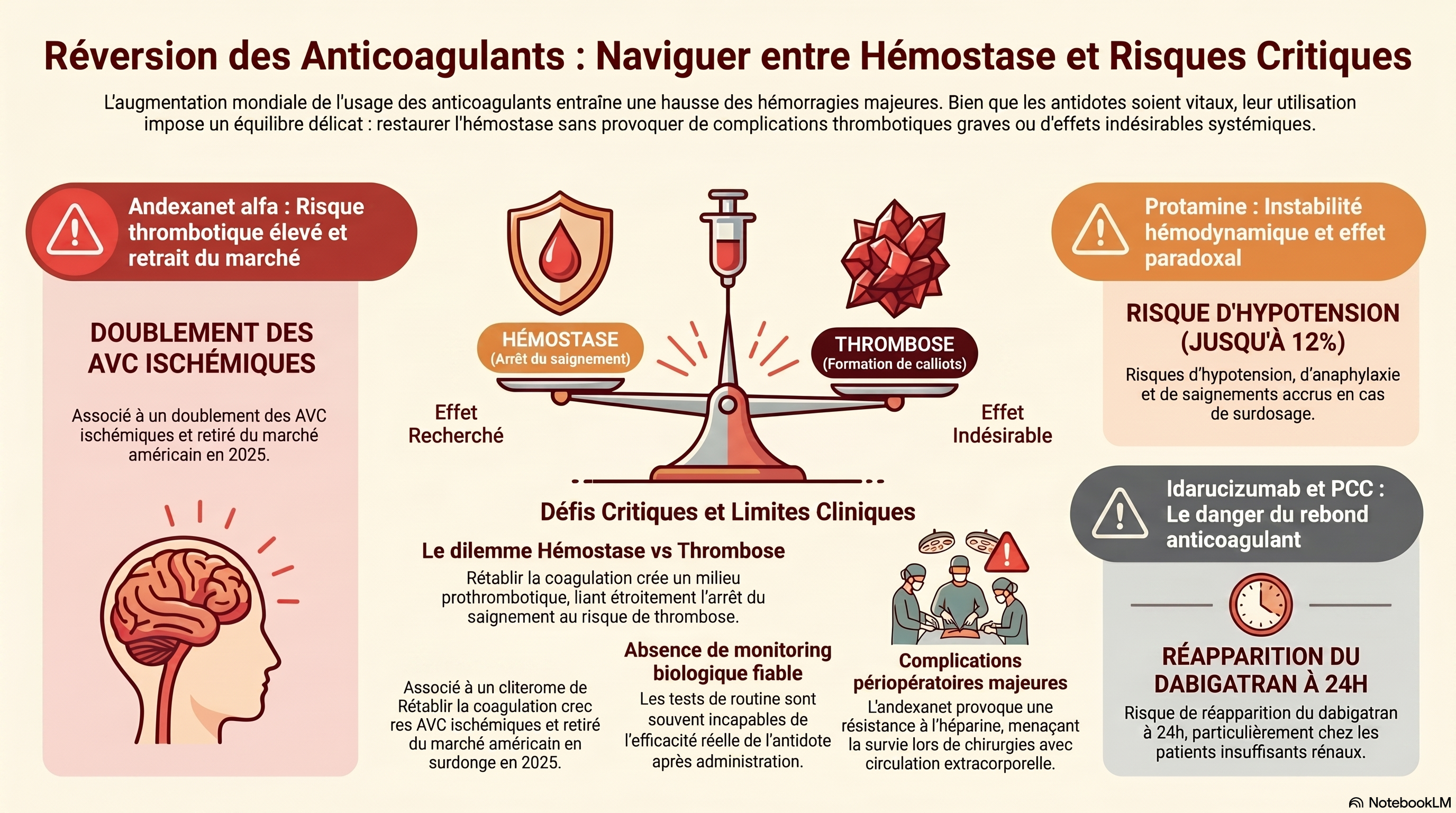 Réversion des anticoagulants risques