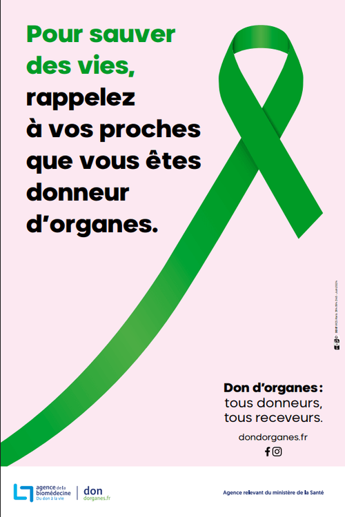 medium Affiche 40x60 cm Rappeler a vos proches que vous etes donneur d organes 2006a0745c