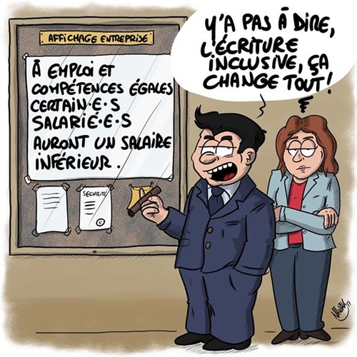 Ecriture Inclusive : nouvel acte solennel des VERTS ! 
