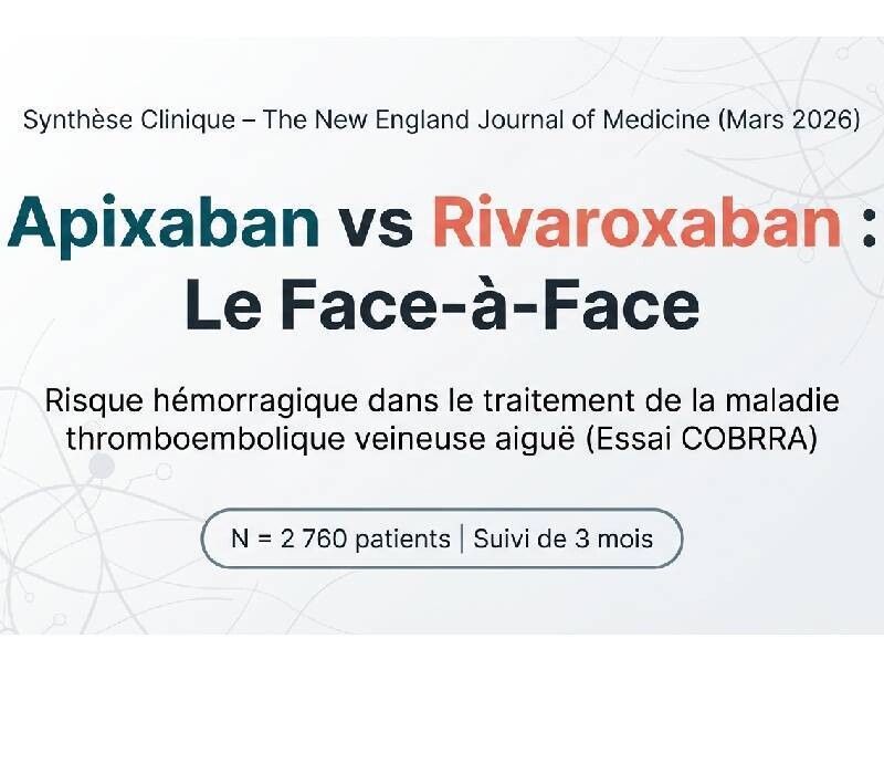 Etude COBBRA : apixaban versus rivaroxaban