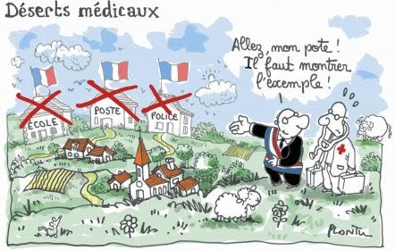 Plantu Le Monde Sénat imposer docteurs déserts médicaux 8.2.13