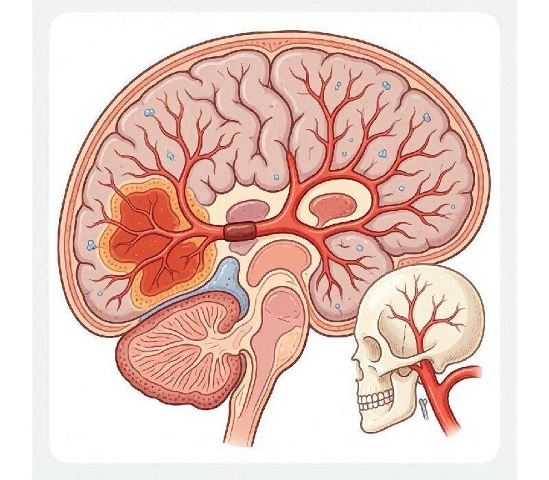 AVC par occlusion des vx de moyen calibre