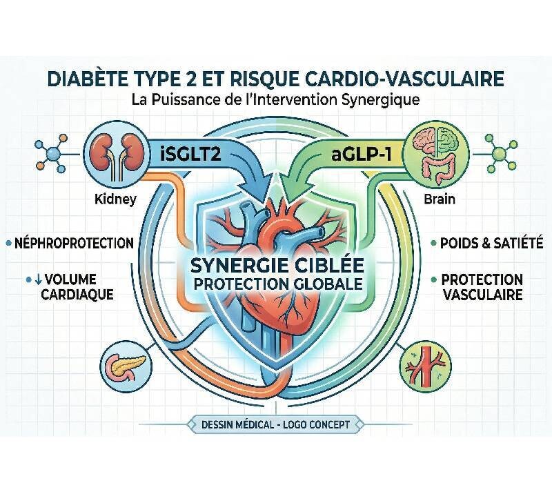 aGLP1 +iGLT2 : association gagnante