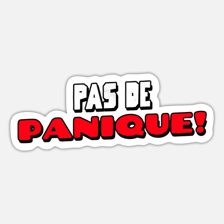 pas de panique autocollant